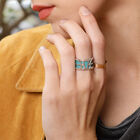 Ibiza Ring, Silver Finish, Nude / Aquatic image number 3